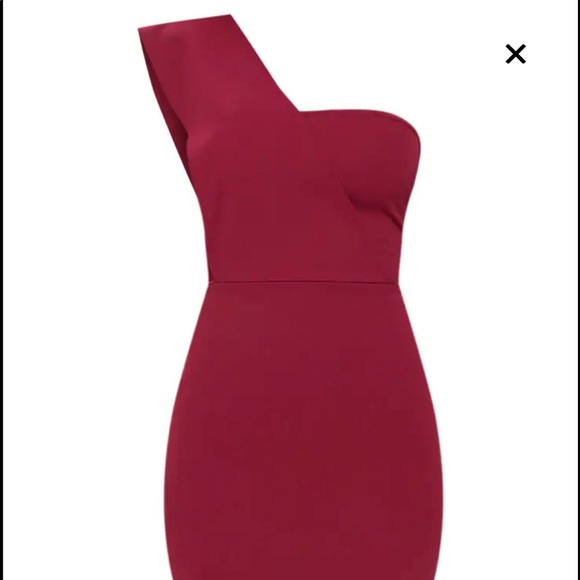 One shoulder midi Drape dress - Picture 3 of 6